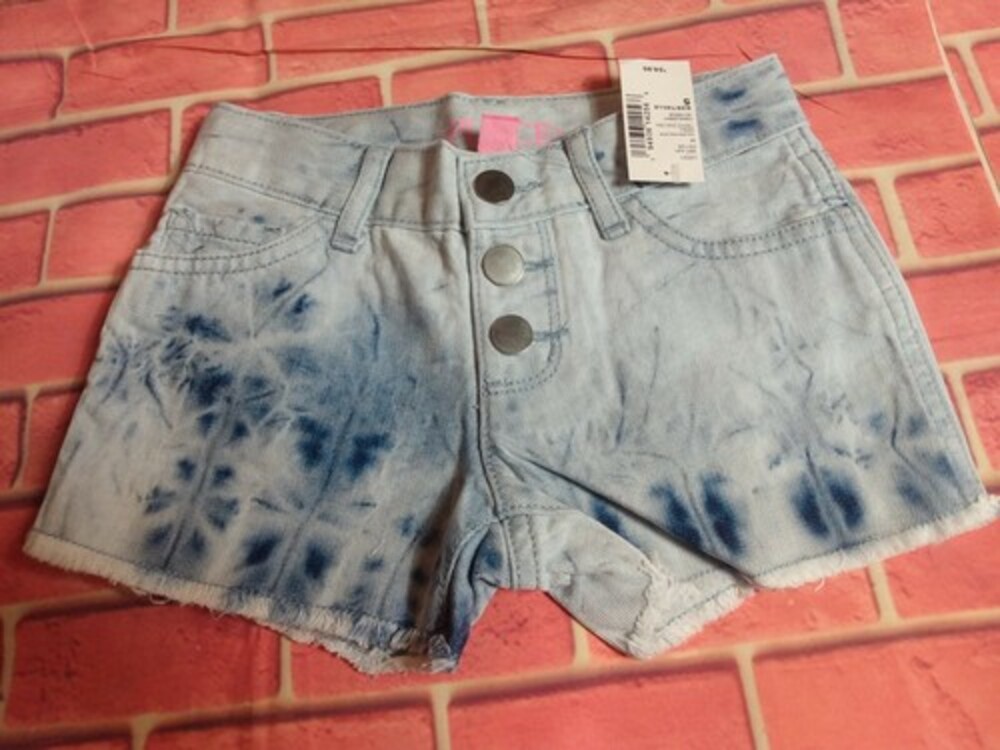 Children's Place sz 5 dyed Denim shorts new button fly